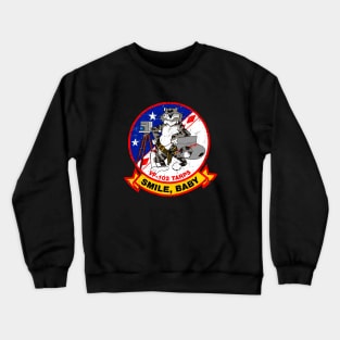 F-14 Tomcat - VF-102 TARPS - Smile, Baby - Grunge Style Crewneck Sweatshirt